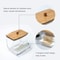 Transparent Cotton Swab Storage Box With Bamboo Cover 2