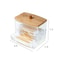 Transparent Cotton Swab Storage Box With Bamboo Cover 3
