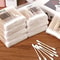 Transparent Cotton Swab Storage Box With Bamboo Cover 5