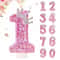 Princess Crown Pink Numeral Cake Candle 1