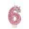 Princess Crown Pink Numeral Cake Candle 13