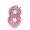 Princess Crown Pink Numeral Cake Candle 15