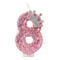 Princess Crown Pink Numeral Cake Candle 15