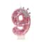 Princess Crown Pink Numeral Cake Candle 16
