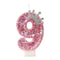 Princess Crown Pink Numeral Cake Candle 16