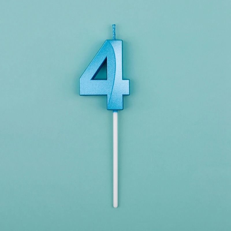 3D Metallic Digital Birthday Candle 9