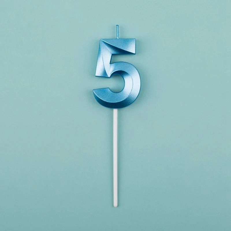 3D Metallic Digital Birthday Candle 10