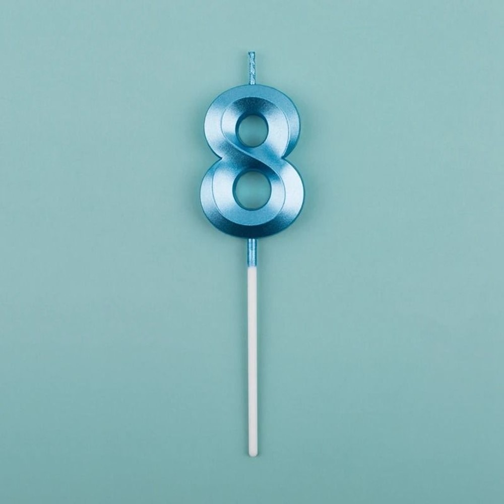 3D Metallic Digital Birthday Candle 13