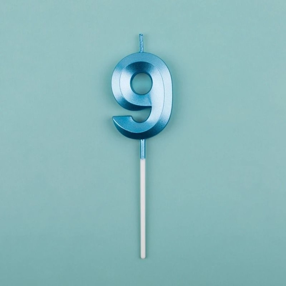 3D Metallic Digital Birthday Candle 14