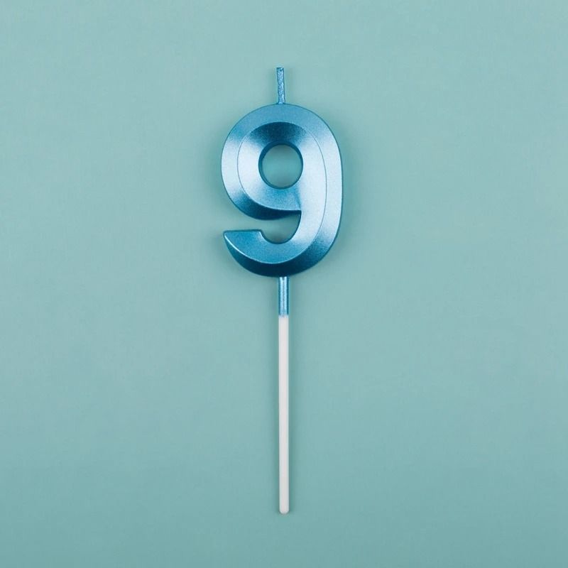 3D Metallic Digital Birthday Candle 14