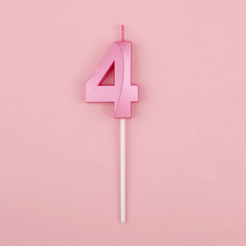 3D Metallic Digital Birthday Candle 19