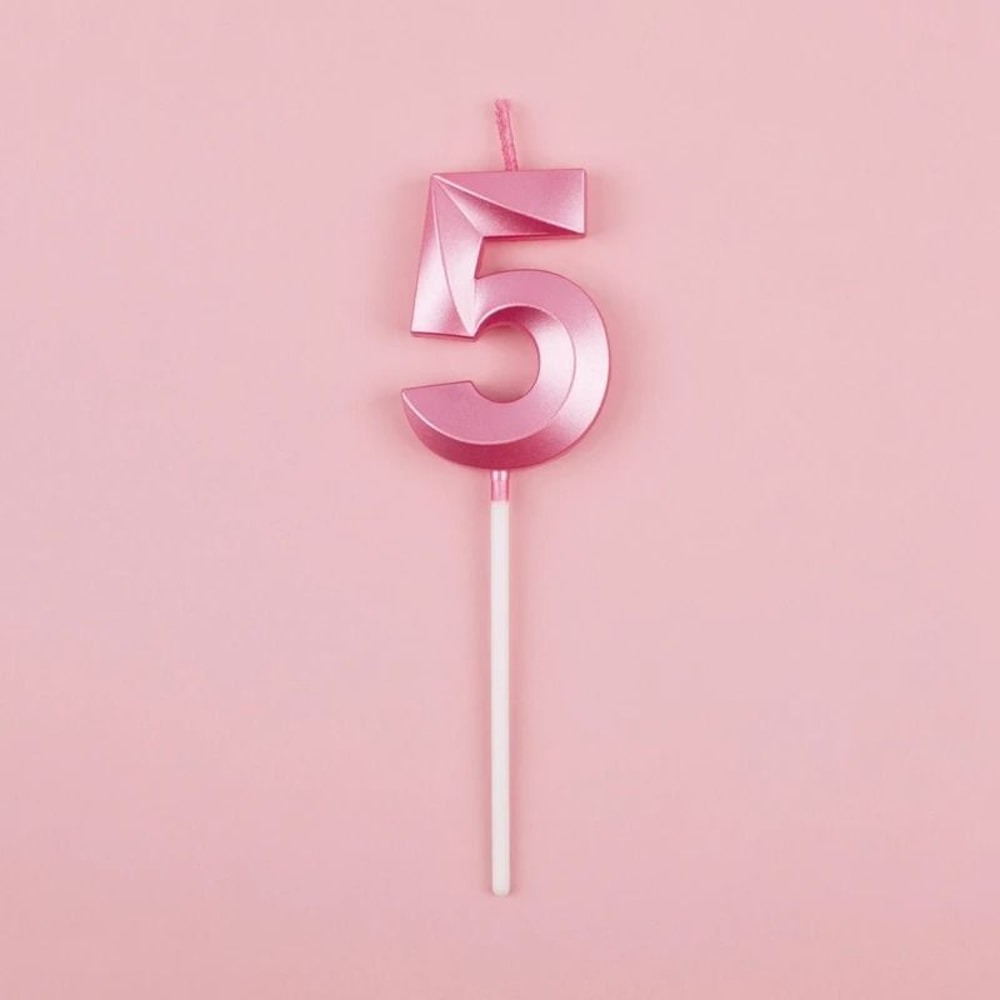 3D Metallic Digital Birthday Candle 20