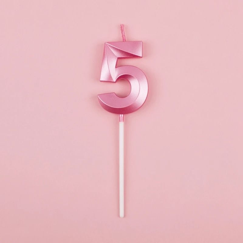 3D Metallic Digital Birthday Candle 20