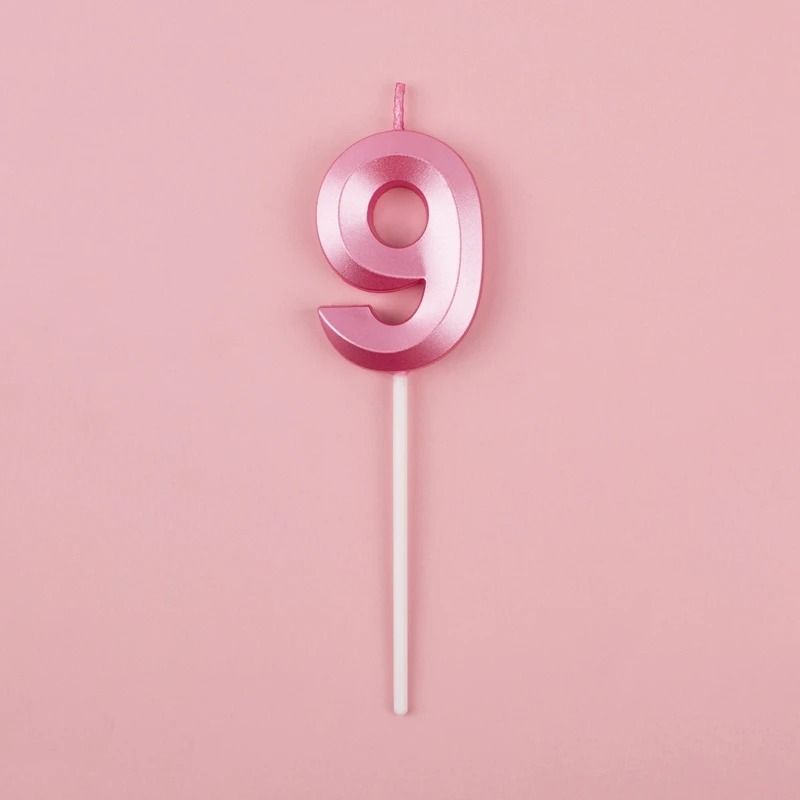 3D Metallic Digital Birthday Candle 24