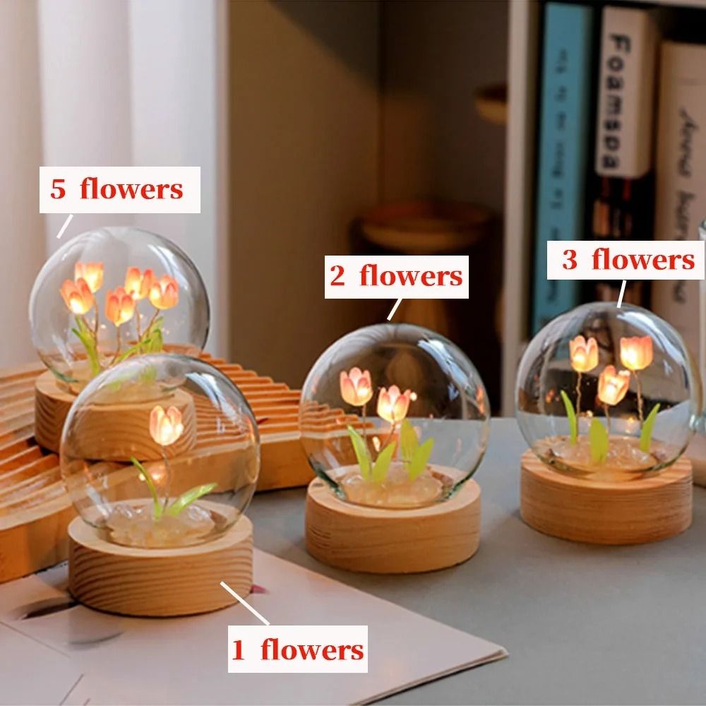 Handmade Tulip Field Infinity Night Light 3