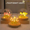 Handmade Tulip Garden LED Night Light With Glass Dome 0