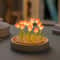 Handmade Tulip Garden LED Night Light With Glass Dome 6