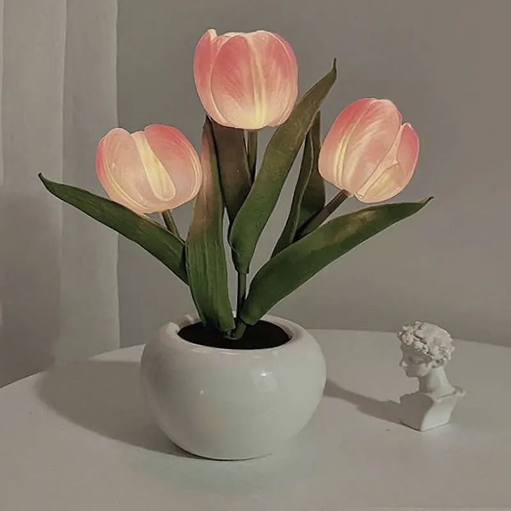 Romantic Simulation Tulip Bouquet LED Table Lamp 8