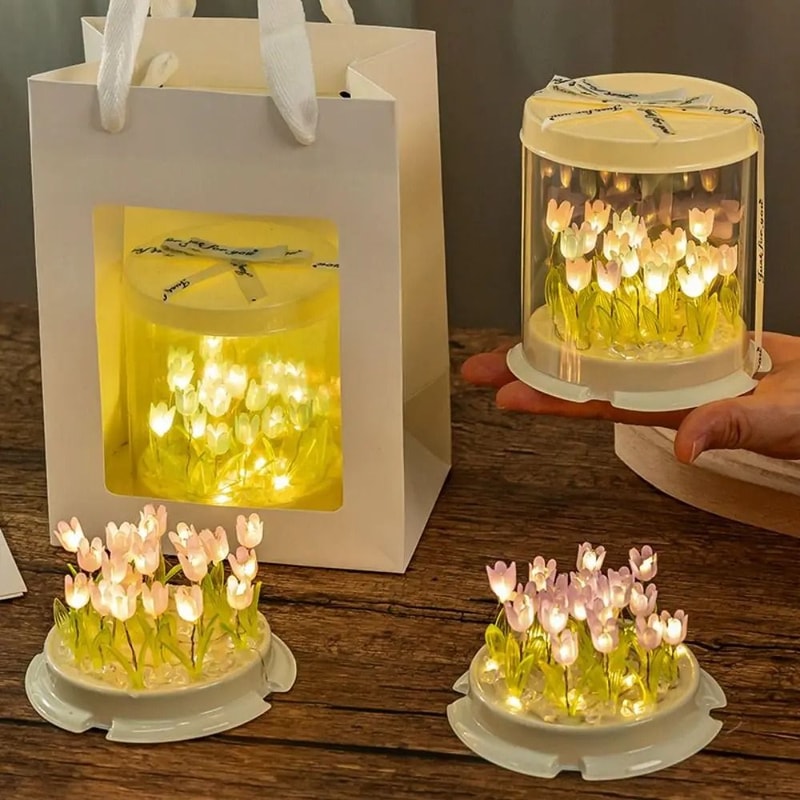 Handmade Enchanted Garden Mini Tulip Night Light 4