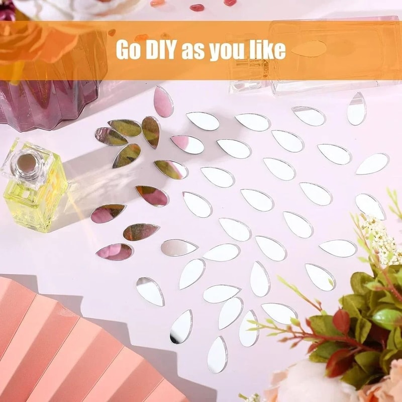 Reflective Mosaic Mirror Wall Art Decals 3