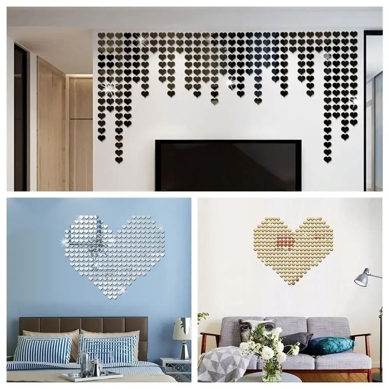 Reflective Mosaic Mirror Wall Art Decals 5