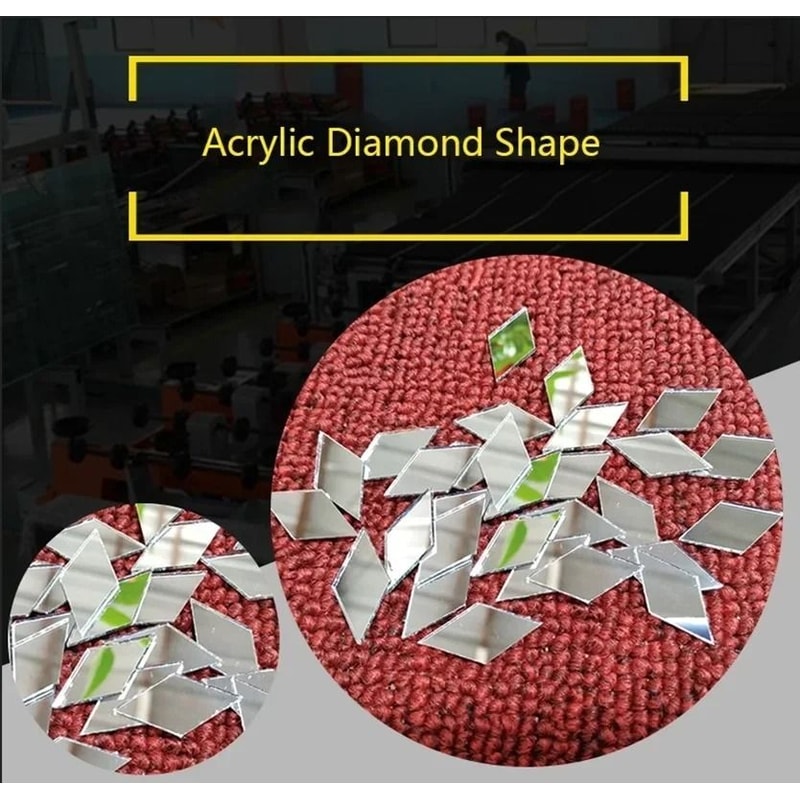 Reflective Mosaic Mirror Wall Art Decals 13