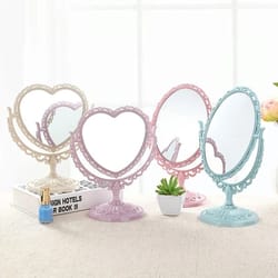 vintage european heart-shaped vanity mirror