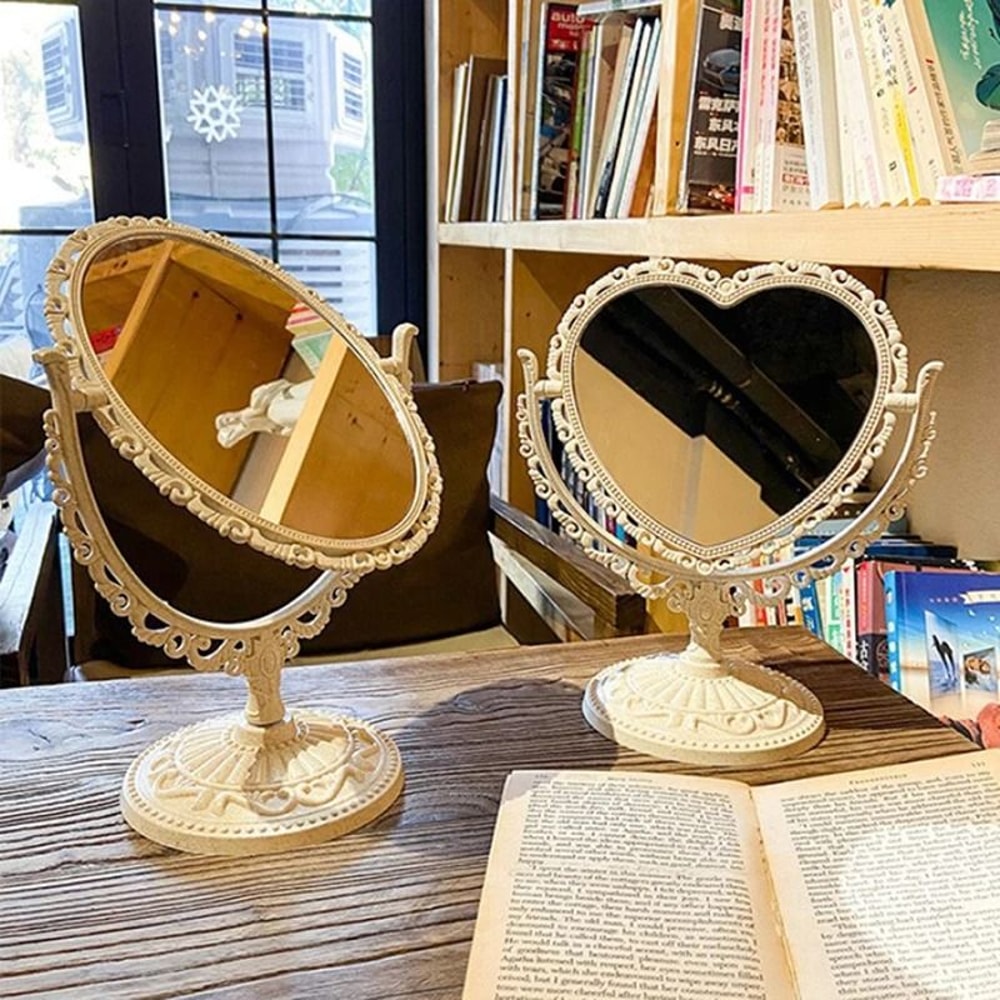 Vintage European HeartShaped Vanity Mirror 1