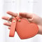 Luxe PU Leather Heart Mirror Keychain 1