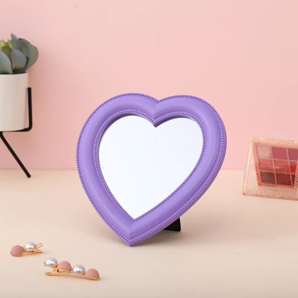 Aesthetic Pastel Heart Vanity Wall Mirror 10