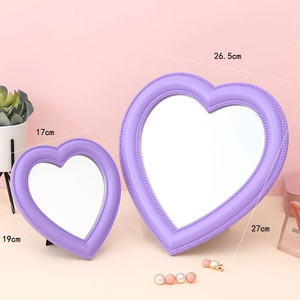 Aesthetic Pastel Heart Vanity Wall Mirror 3