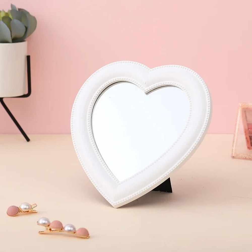 Aesthetic Pastel Heart Vanity Wall Mirror 7