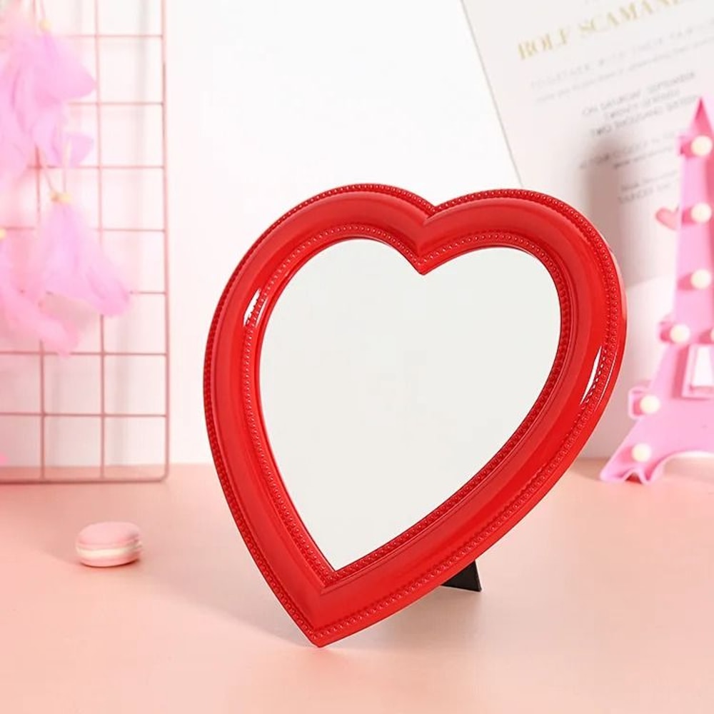 Aesthetic Pastel Heart Vanity Wall Mirror 8