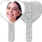Shimmering Diamond Heart Handheld Vanity Mirror 0