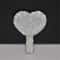 Shimmering Diamond Heart Handheld Vanity Mirror 7