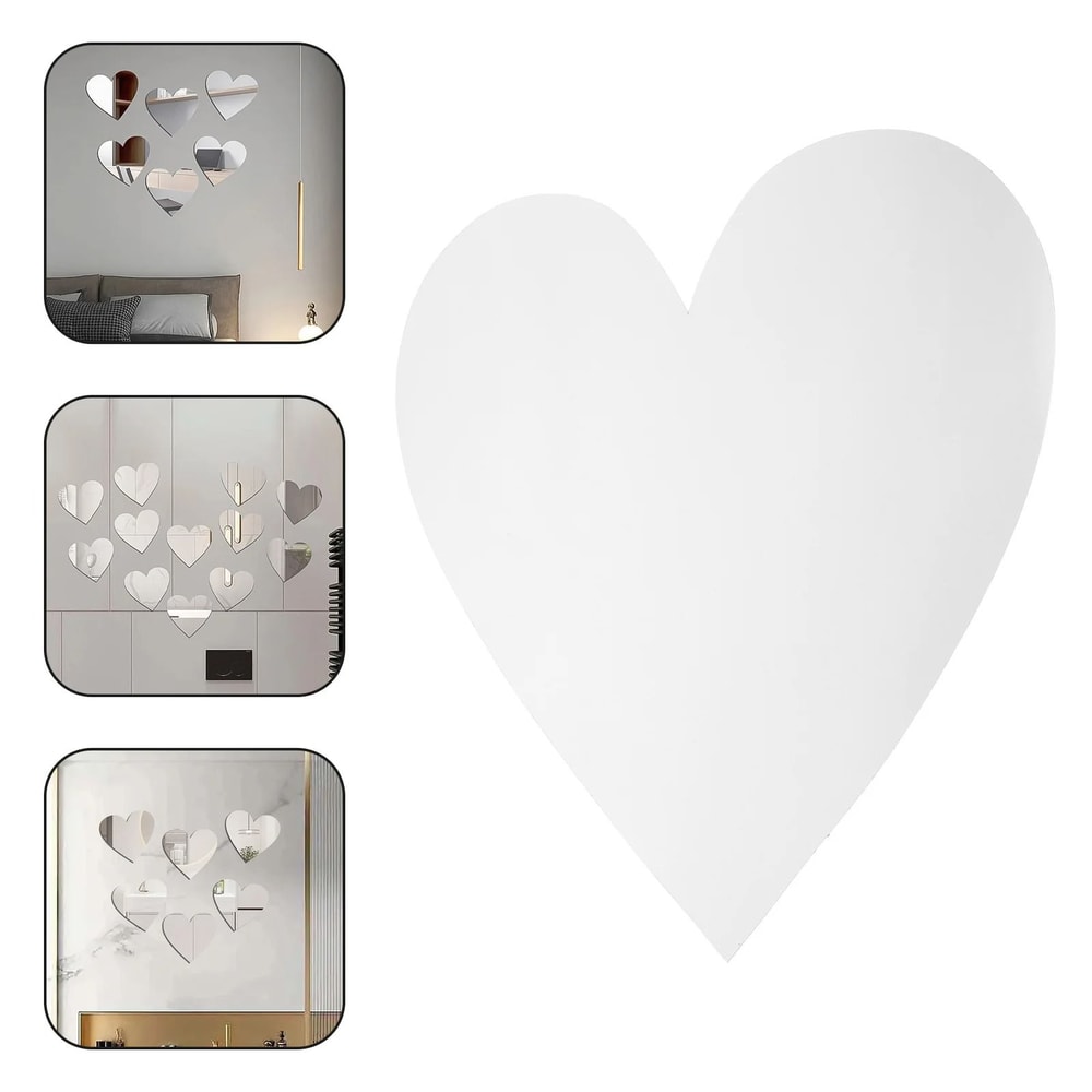 Gemini Said Reflective Heart Mosaic Wall Decal Set 0