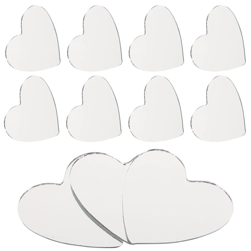 Shimmering Heart Mosaic Craft Mirror Tiles 3