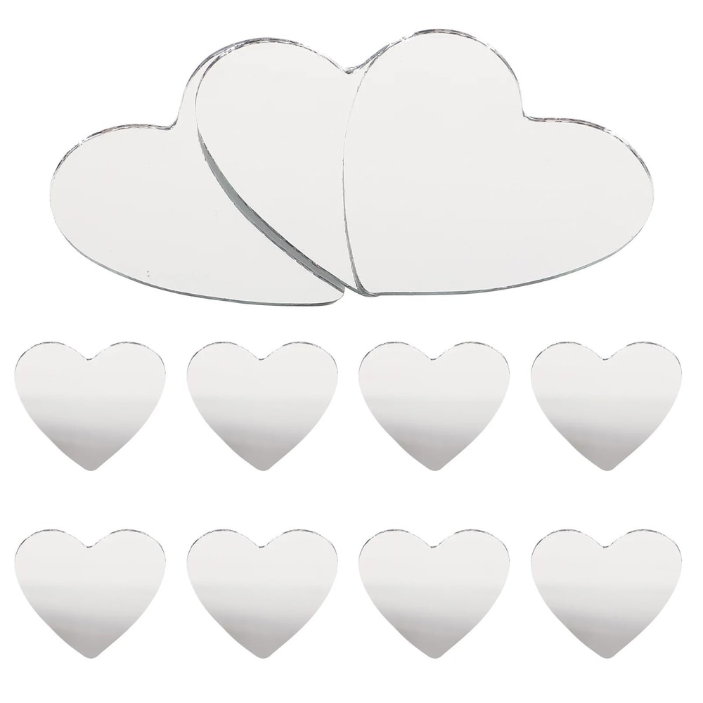 Shimmering Heart Mosaic Craft Mirror Tiles 6