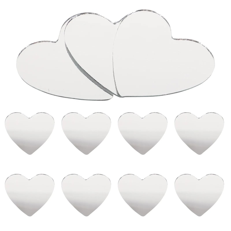 Shimmering Heart Mosaic Craft Mirror Tiles 6