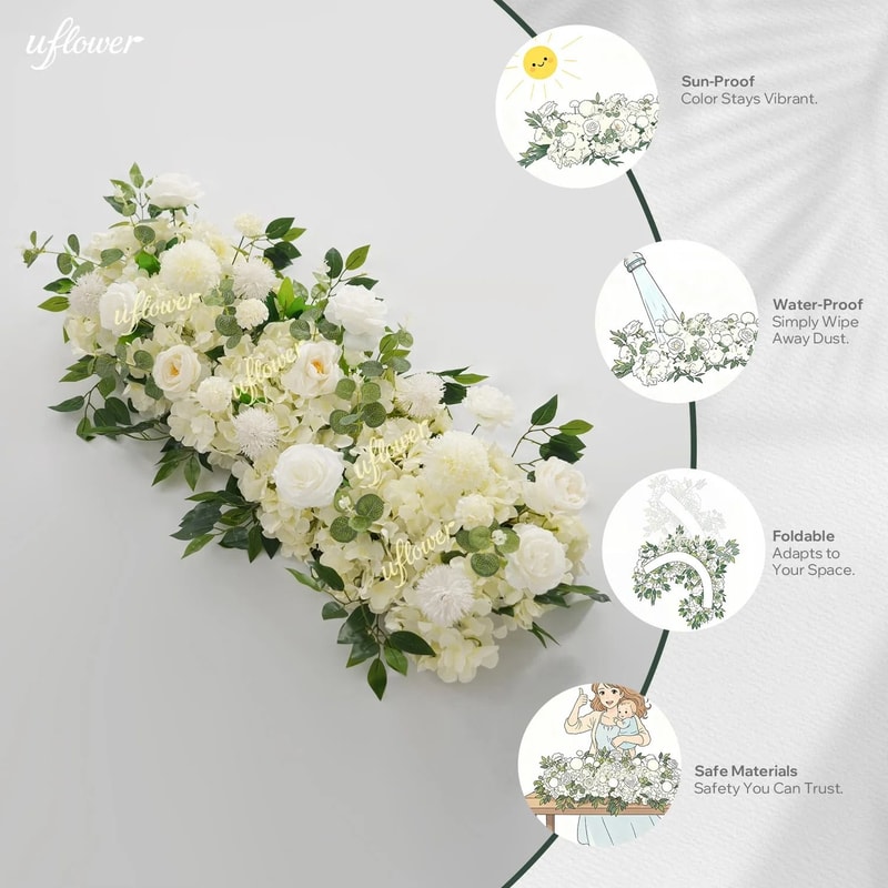 Elysian Silk Floral Row Arrangement 2