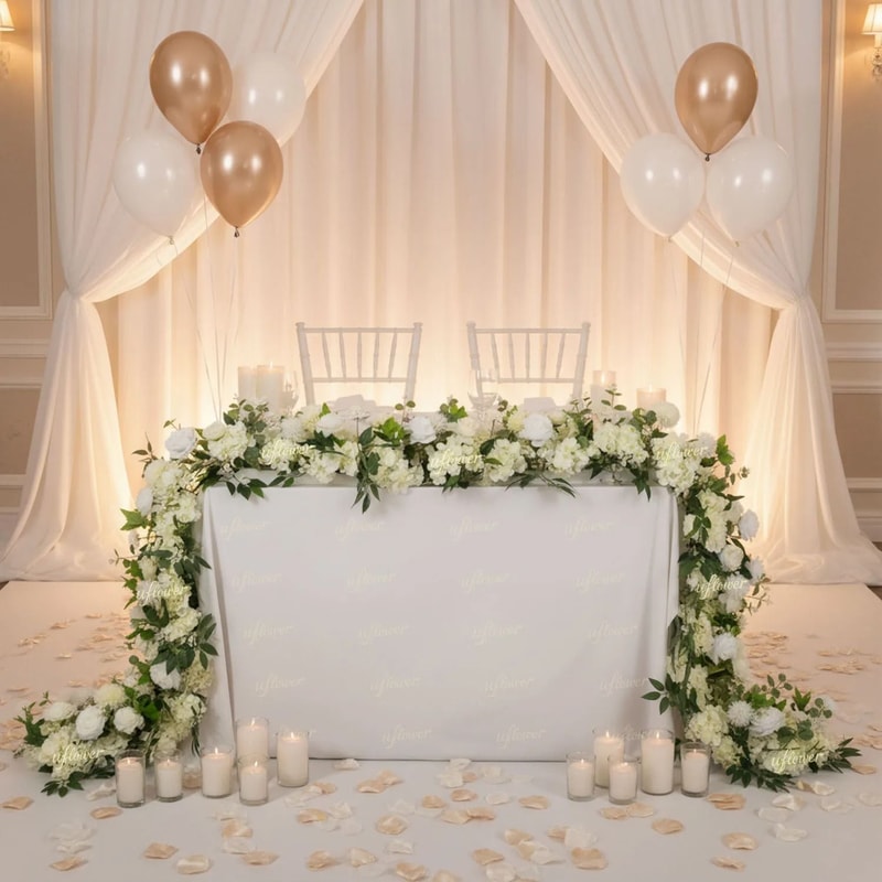 Elysian Silk Floral Row Arrangement 4