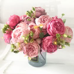 blushing peony silk heritage bouquet