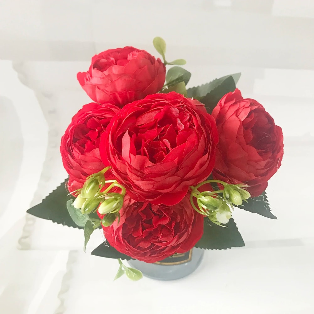 Blushing Peony Silk Heritage Bouquet 7