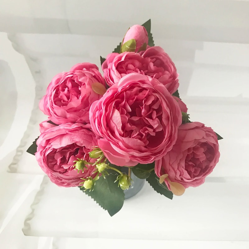 Blushing Peony Silk Heritage Bouquet 15