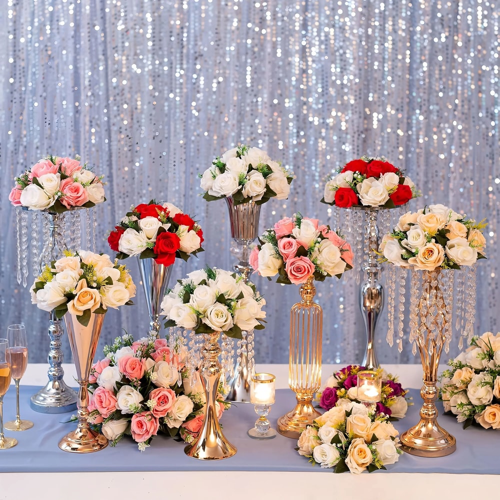 Grand Silk Rose Sphere Arrangement 0