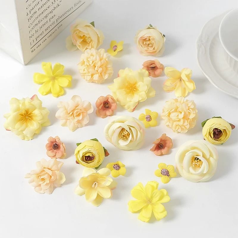 Heritage Silk Mixed Rose Bouquet Heads 14