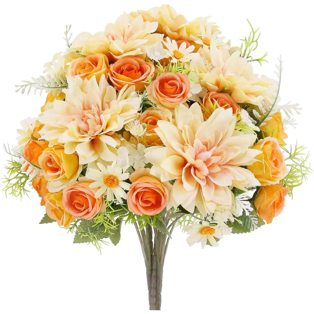 Heritage Silk Dahlia Rose Garden Stem 6