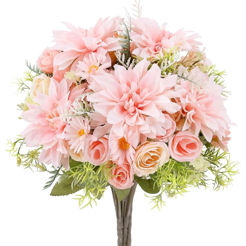 Heritage Silk Dahlia Rose Garden Stem 8