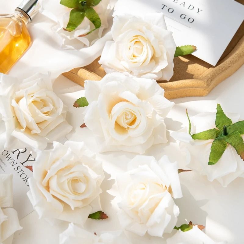 Heritage Silk Grand Rose Heads 1