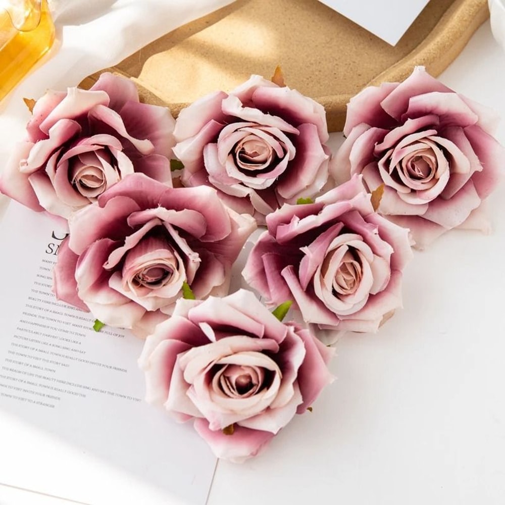 Heritage Silk Grand Rose Heads 14